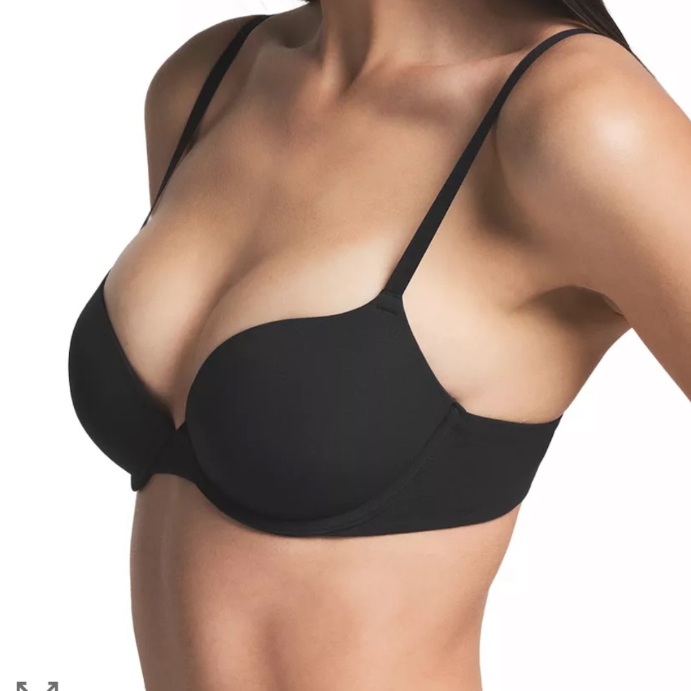 NWT SKIMS Black Fits Everybody Push Up Demi Bra - Picture 8 of 8